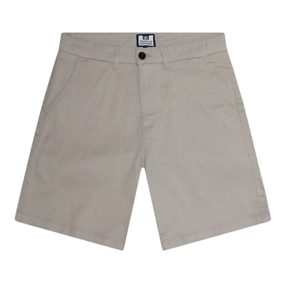 Weekend Offender Mens Dillenger Twill Chino Shorts / Stone
